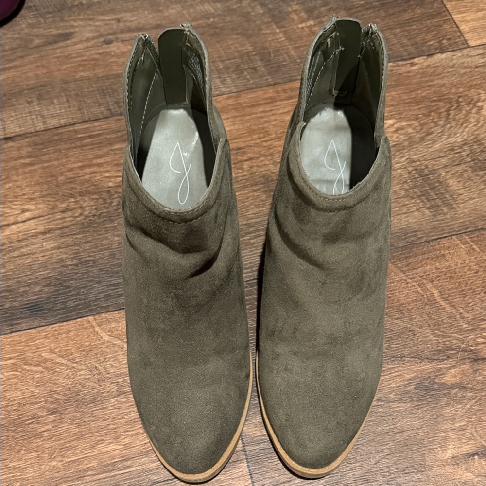 Joie Elegant Olive Ankle Booties